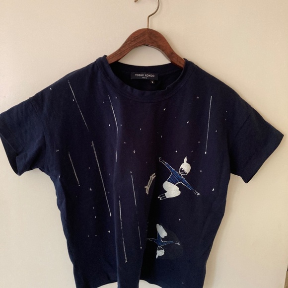 Yoshi Kondo Cotton T-shirt Navy Size M - Picture 10 of 10
